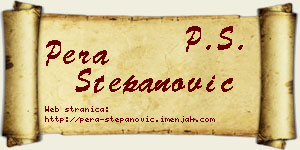Pera Stepanović vizit kartica